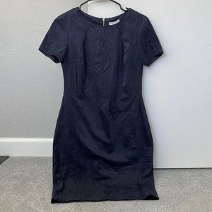 Faux Velvet Navy Katherine Barclay Navy Dress (size 8)